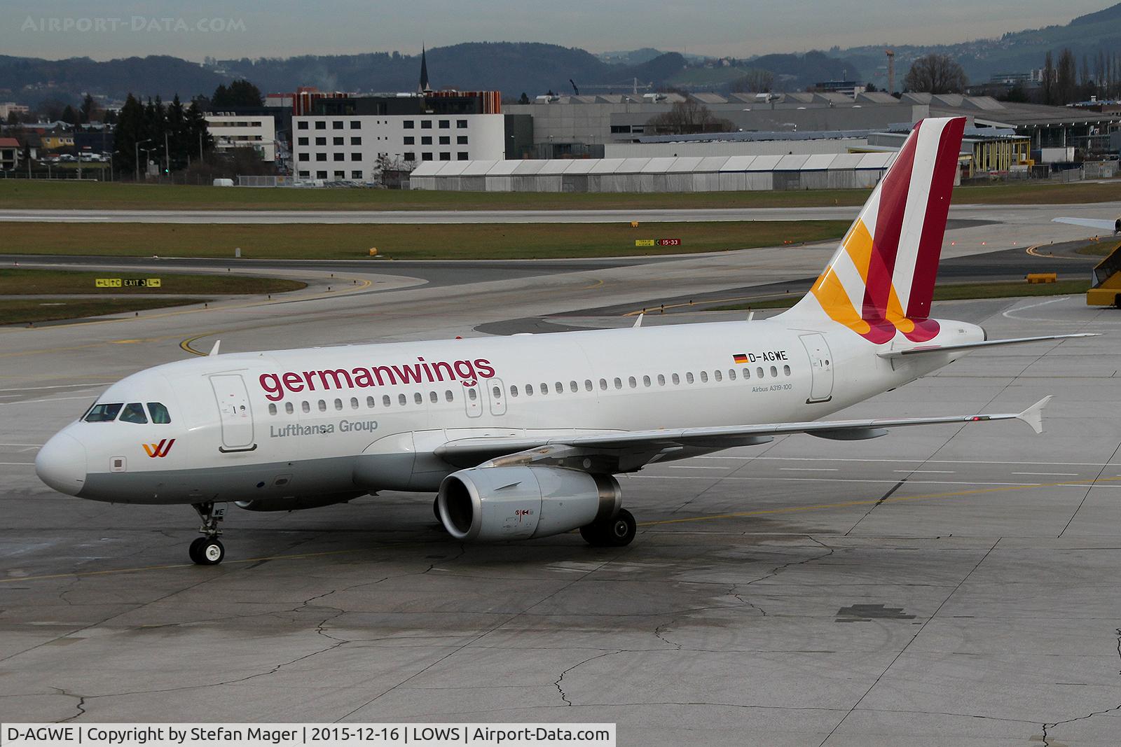D-AGWE, 2007 Airbus A319-132 C/N 3128, Germanwings Airbus 319-100 @ SZG