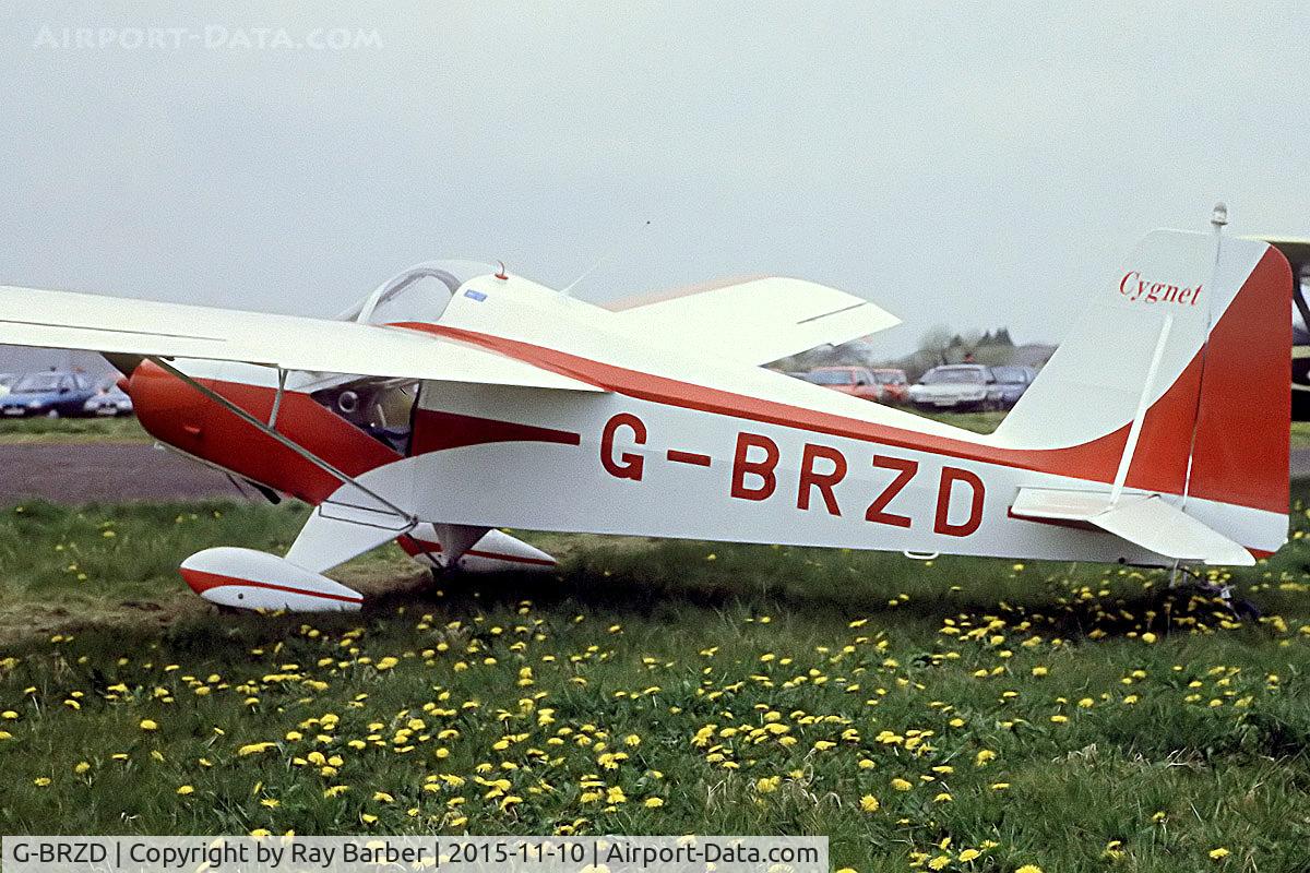 G-BRZD, 1995 Hapi Cygnet SF-2A C/N PFA 182-11443, Sisler SF-2A Cygnet [PFA 182-11443] (Place and date unknown). From a slide.