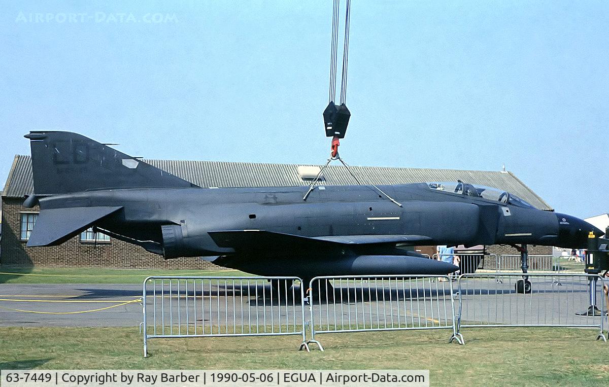 63-7449, 1963 McDonnell F-4C Phantom II C/N 419, McDonnell Douglas F-4C Phantom II [419] (United States Air Force) RAF Upper Heyford~G 06/05/1990. From a slide.