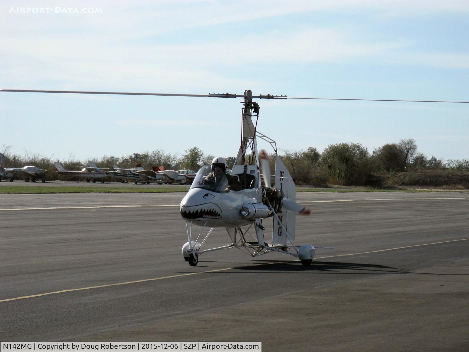 N142MG, 1999 Givans Mark E Predator C/N 1, 1999 Givans PREDATOR powered Autogyro, Lycoming O-320-B1A 160 Hp pusher upgrade, tandem seats, regular visitor, taxi