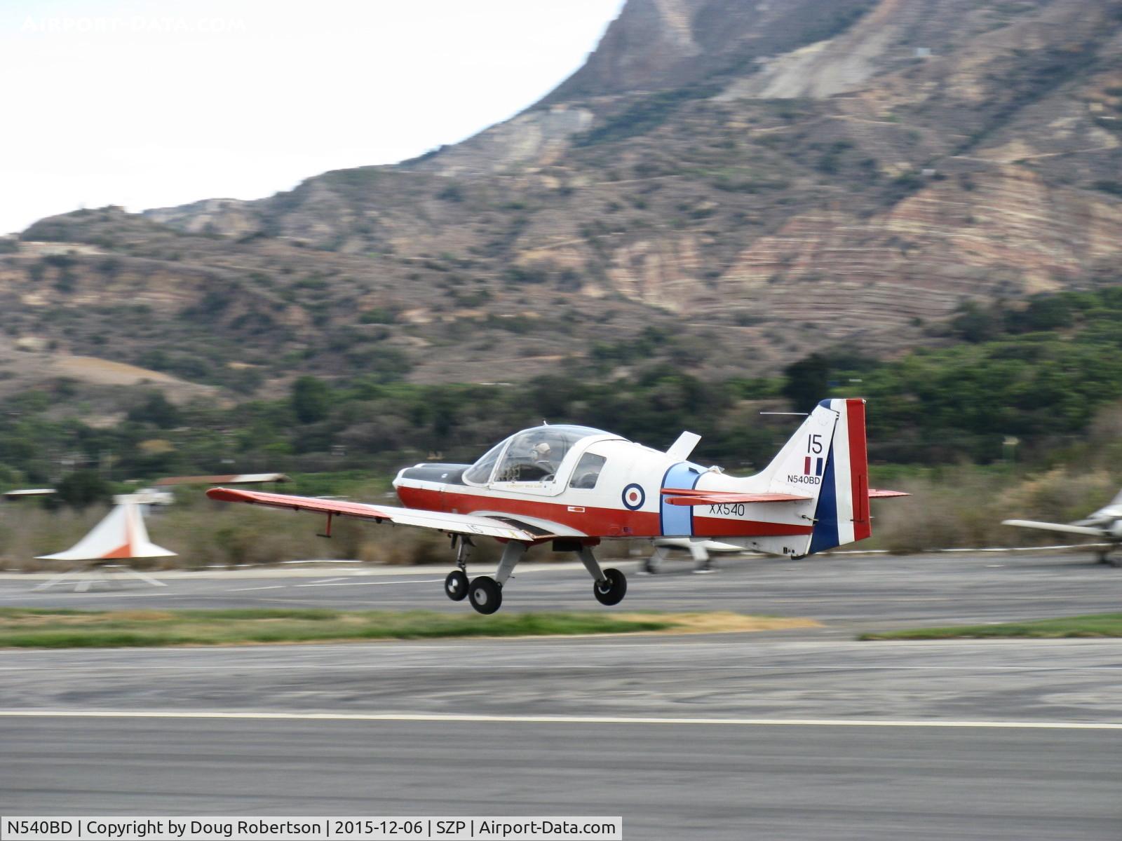 N540BD, 1973 Scottish Aviation Bulldog T.1 C/N BH120/232, 1973 Scottish Aviation BULLDOG Mdl 120/121, Lycoming O-540-A1B5D 200 Hp, two-place side by side, Experimental class warbird, takeoff climb Rwy 04