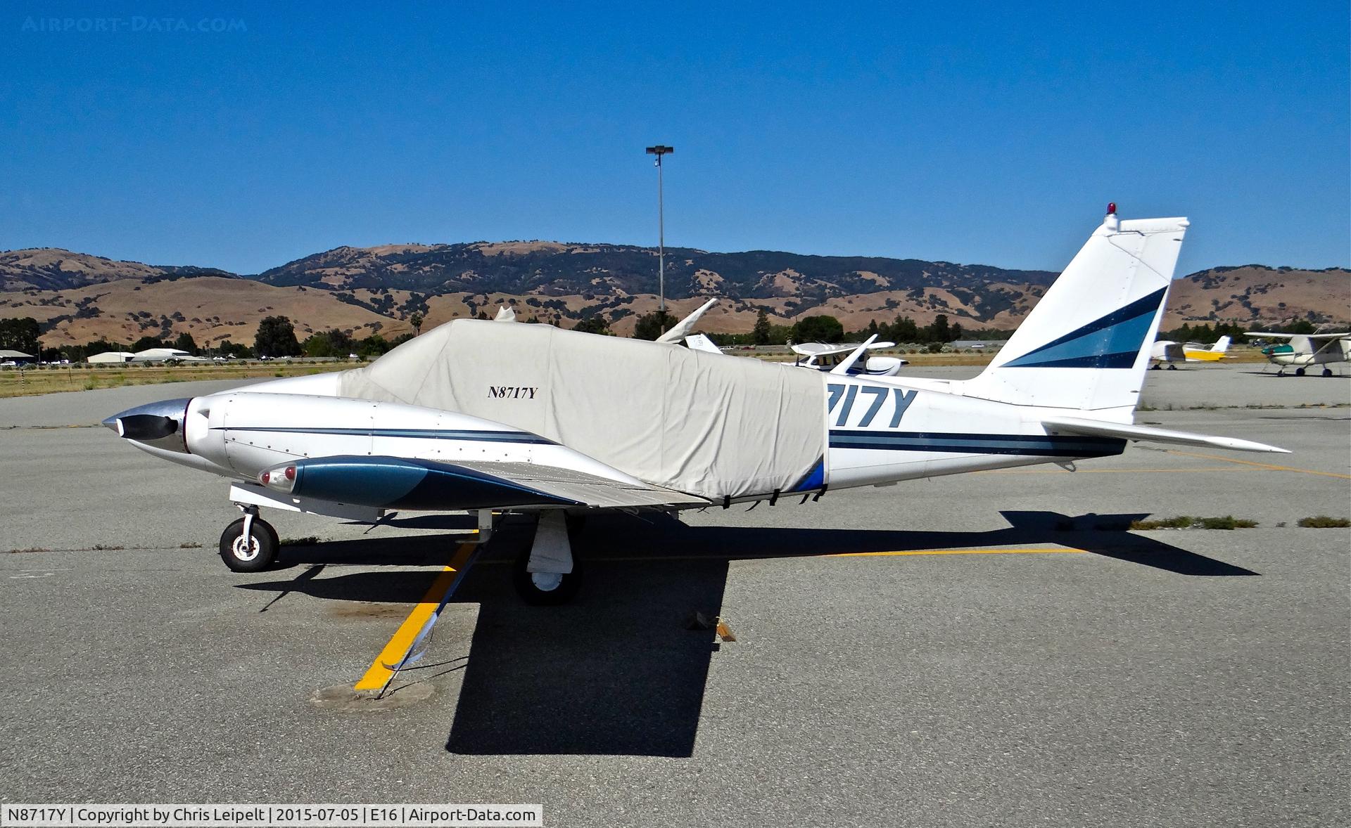N8717Y, 1969 Piper PA-30 Twin Comanche C/N 30-1868, Locally-based 1969 Piper PA-30 parked at the south tie downs at South County Airport, San Martin, CA.