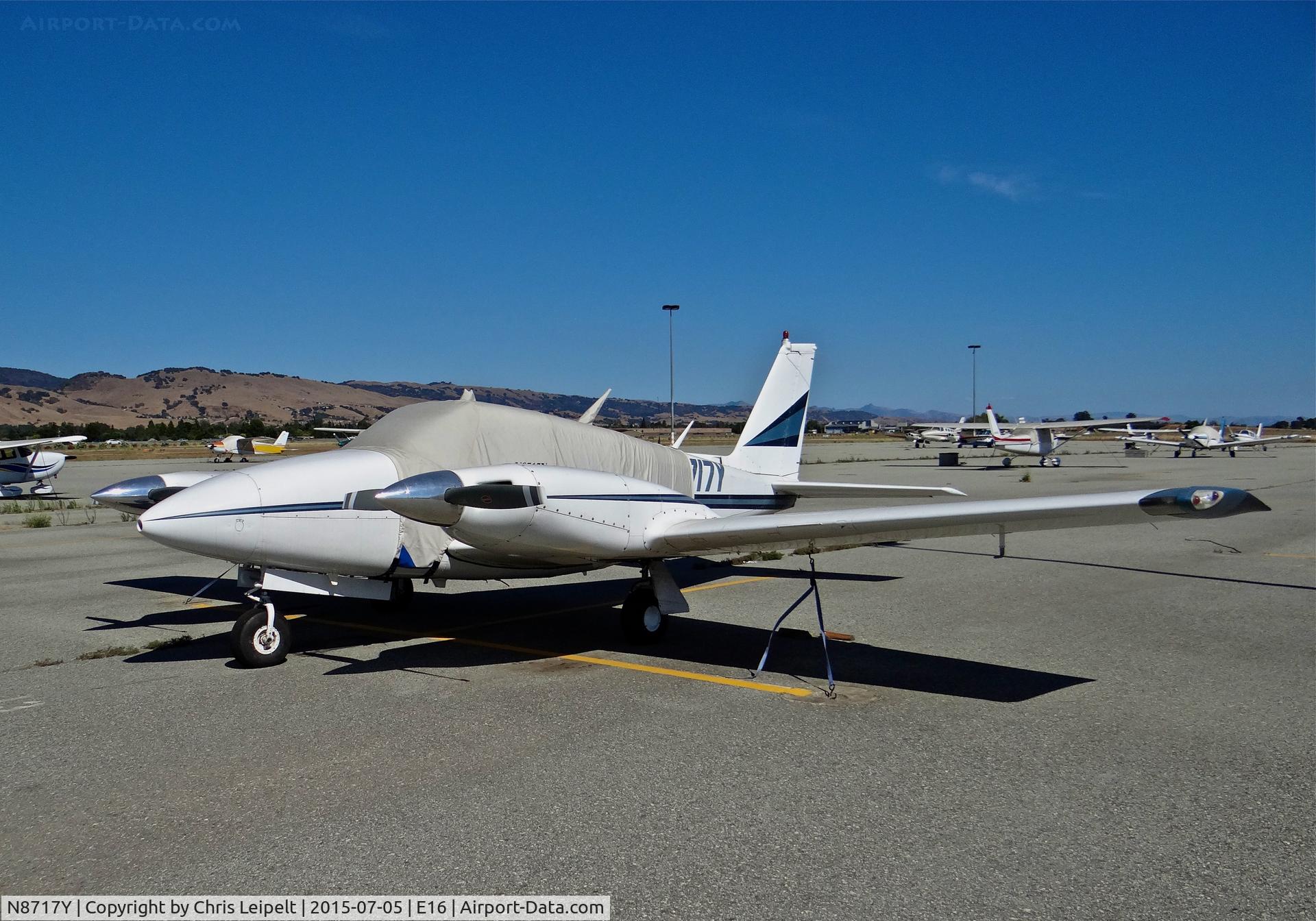 N8717Y, 1969 Piper PA-30 Twin Comanche C/N 30-1868, Locally-based 1969 Piper PA-30 parked at the south tie downs at South County Airport, San Martin, CA.