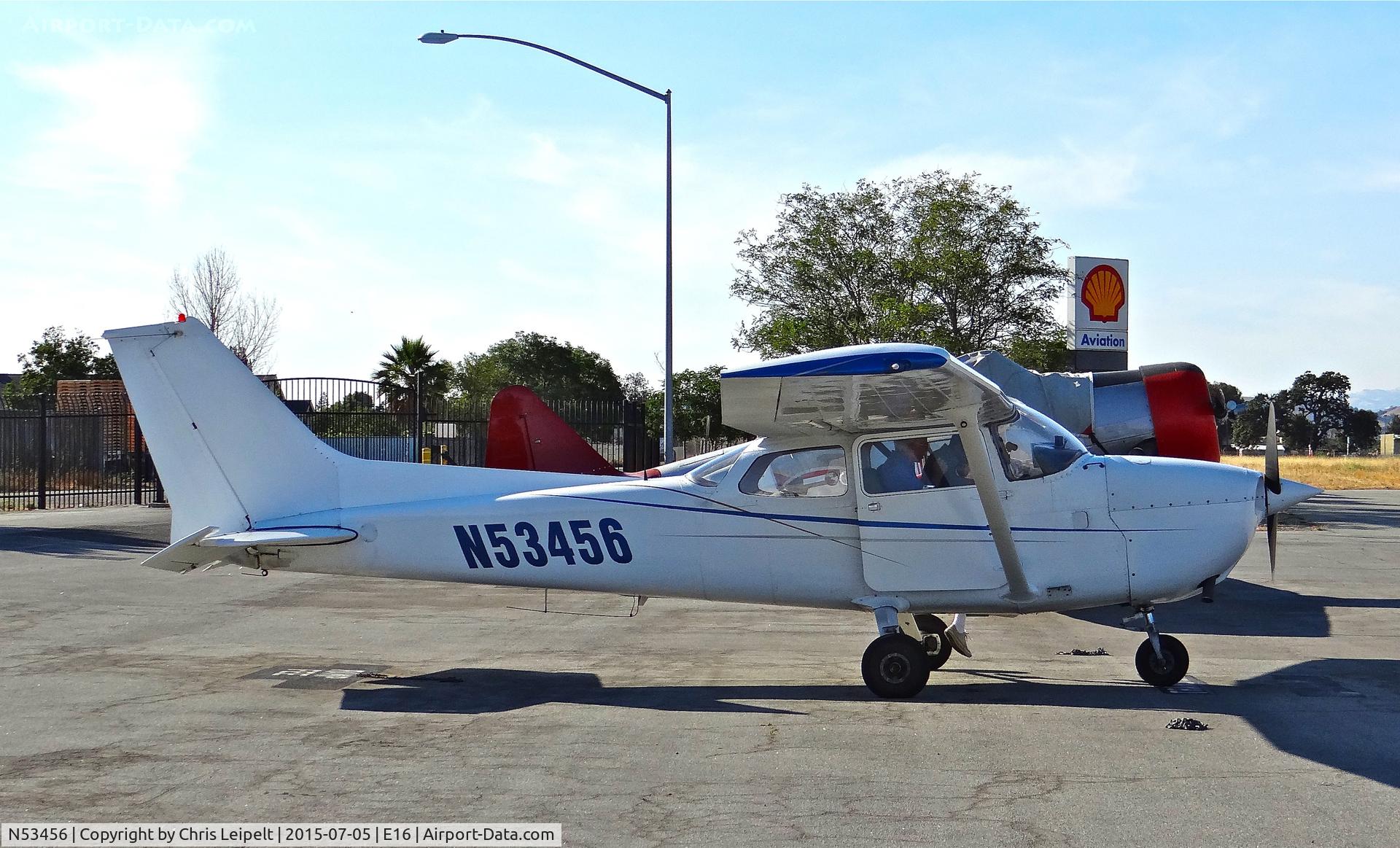 N53456, 1981 Cessna 172P C/N 17274754, Locally-based 1981 Cessna 172P preparing for taxi out at South County Airport, San Martin, CA.