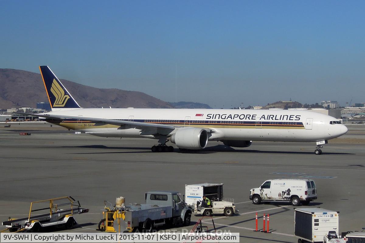 9V-SWH, 2007 Boeing 777-312/ER C/N 34573, At San Francisco