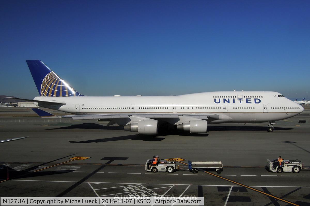 N127UA, 1999 Boeing 747-422 C/N 28813, At San Francisco