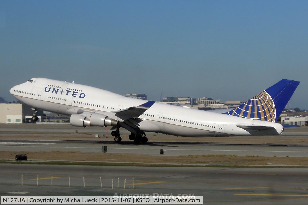 N127UA, 1999 Boeing 747-422 C/N 28813, At San Francisco