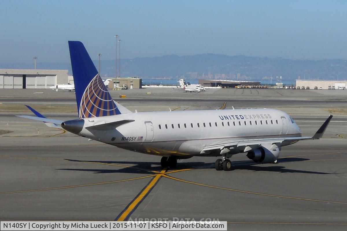 N140SY, 2015 Embraer 175LR (ERJ-170-200LR) C/N 17000470, At San Francisco
