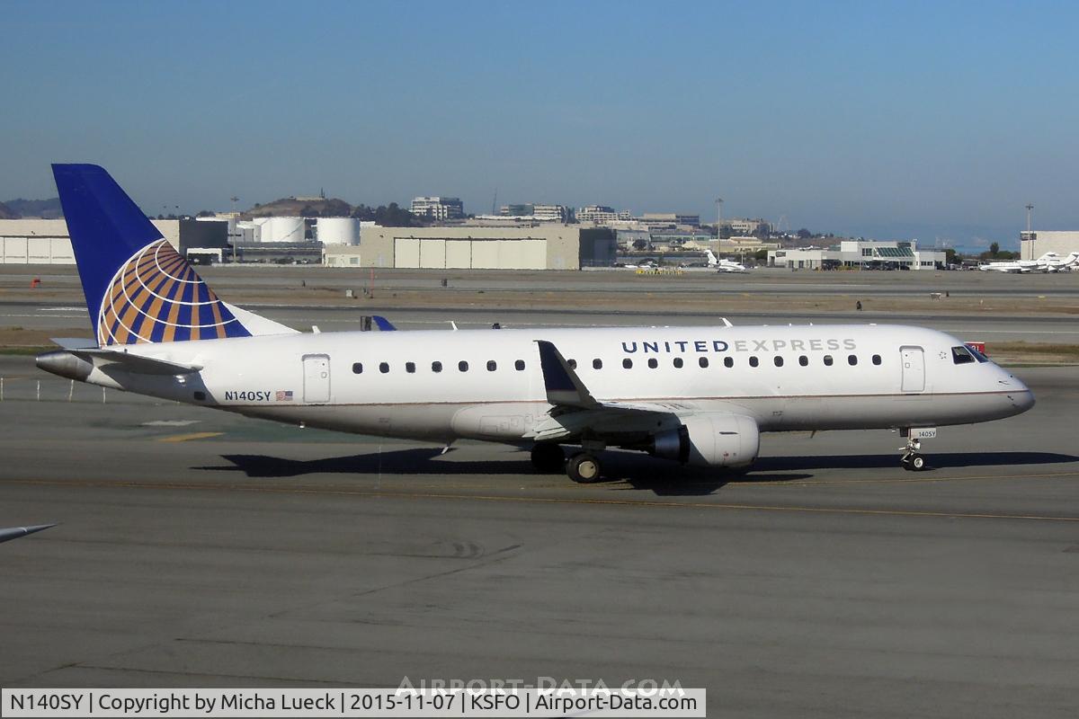 N140SY, 2015 Embraer 175LR (ERJ-170-200LR) C/N 17000470, At San Francisco
