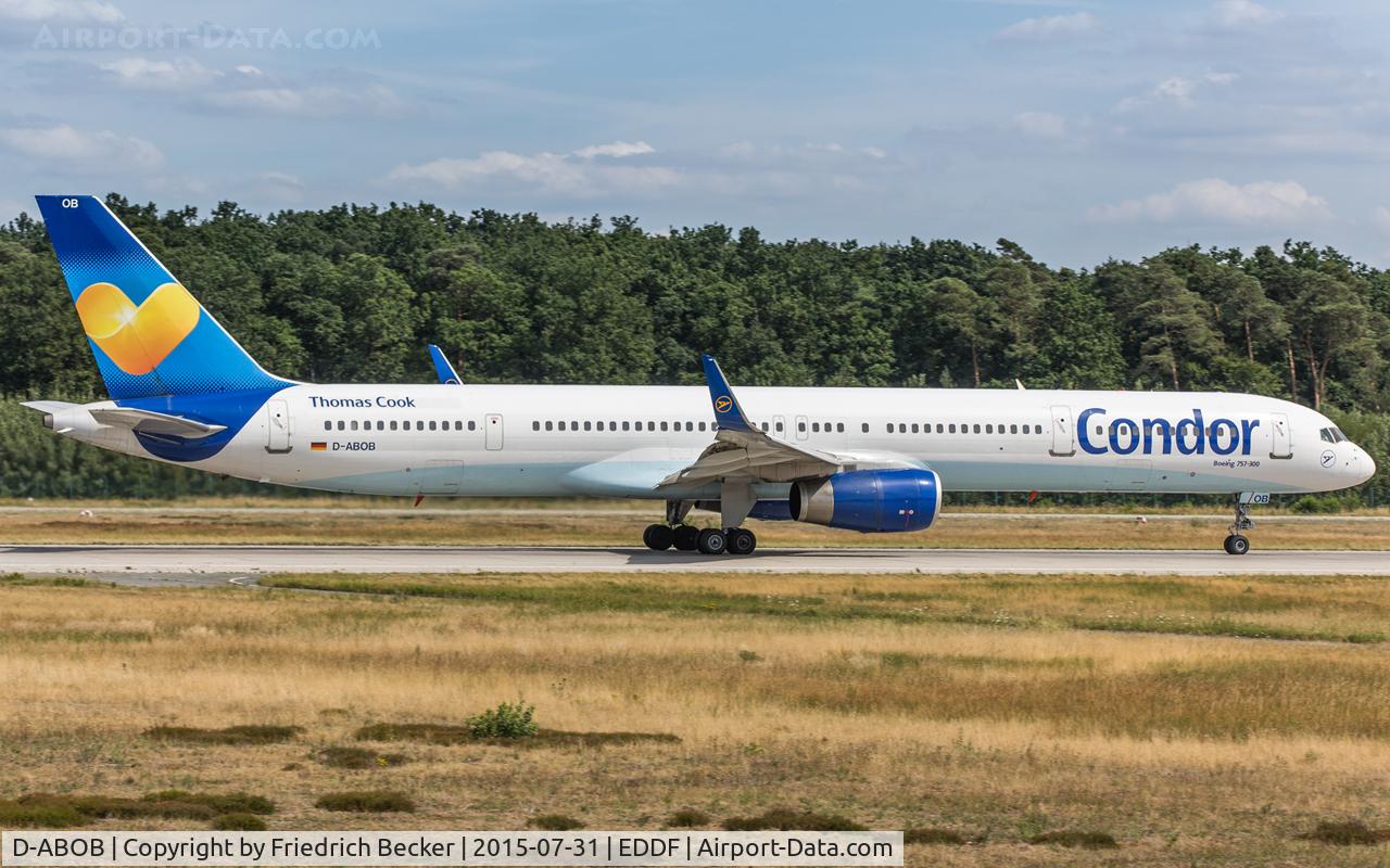 D-ABOB, 1998 Boeing 757-330 C/N 29017, departure via RW18W