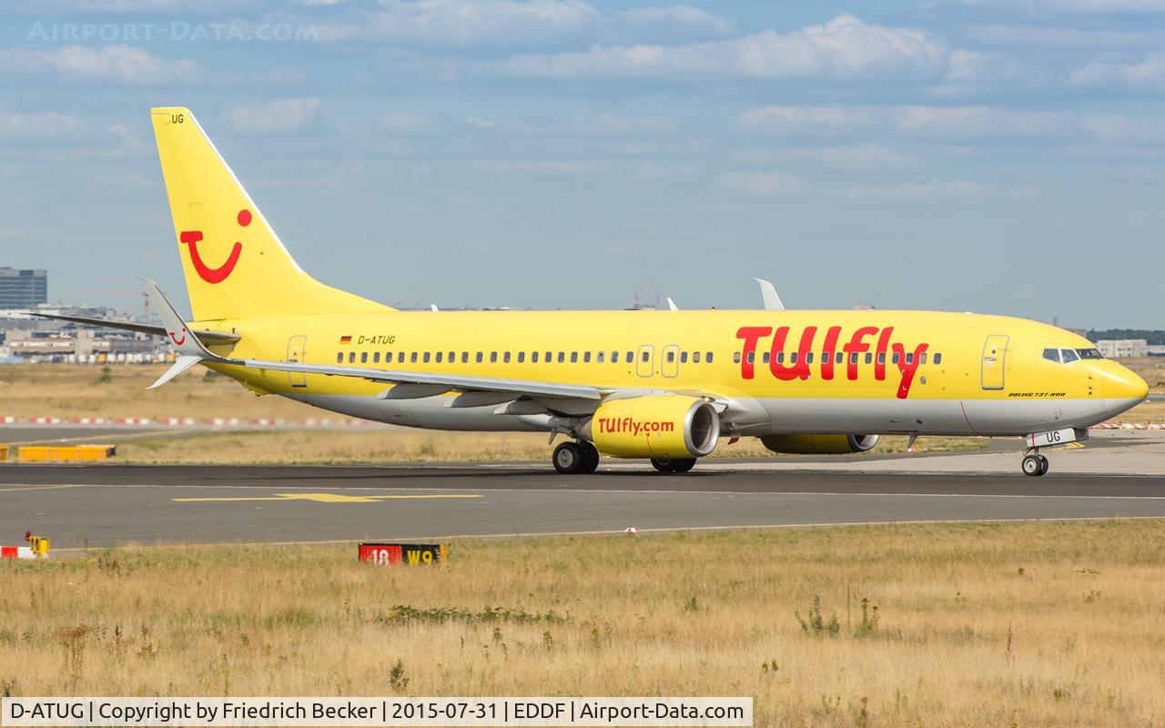 D-ATUG, 2006 Boeing 737-8K5 C/N 34688, departure via RW18W