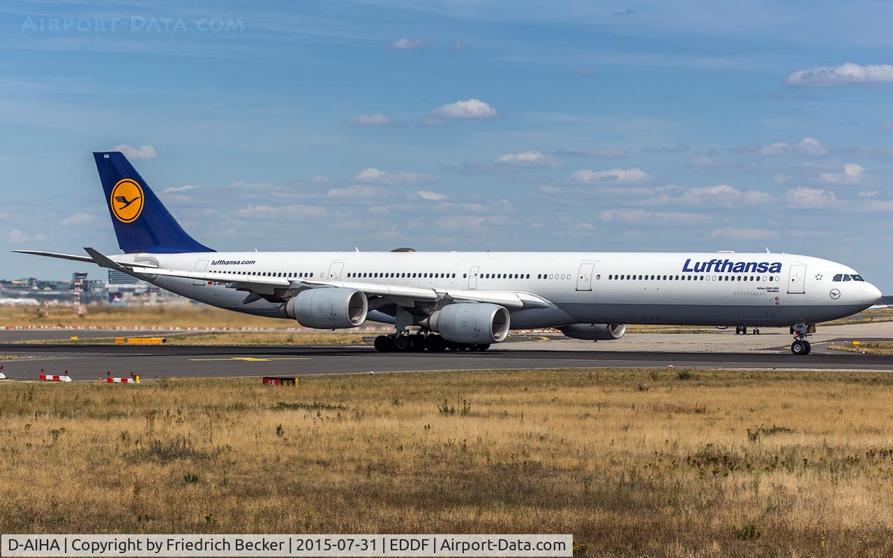 D-AIHA, 2003 Airbus A340-642 C/N 482, departure via RW18W