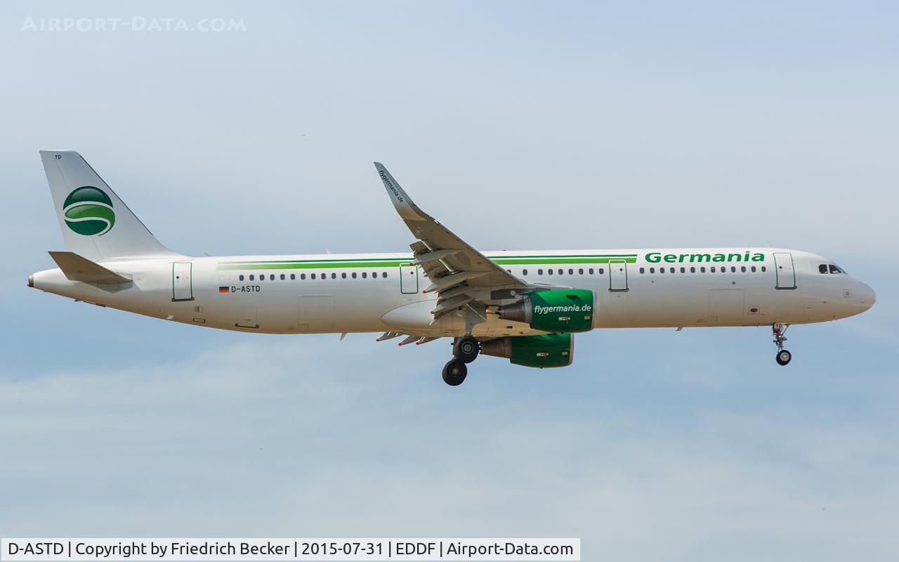 D-ASTD, 2013 Airbus A321-211 C/N 5843, on final RW07R