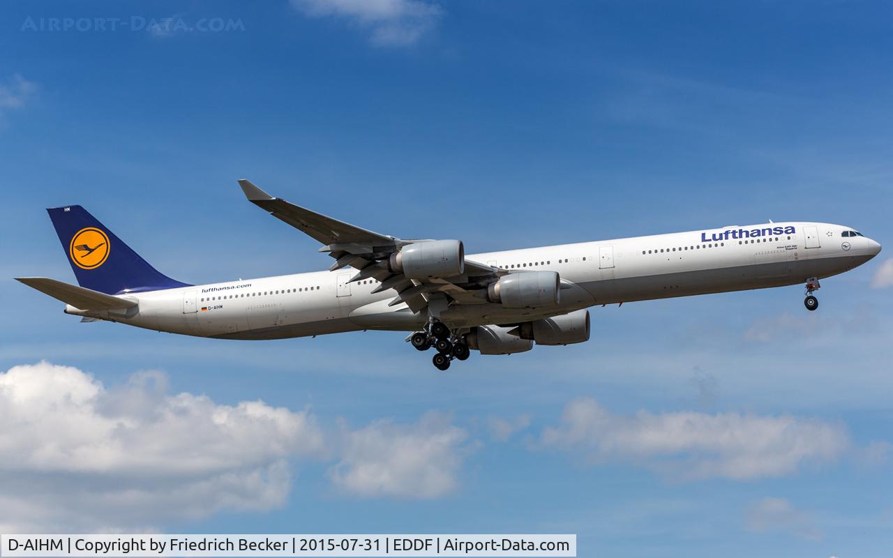 D-AIHM, 2006 Airbus A340-642 C/N 762, on final RW07R