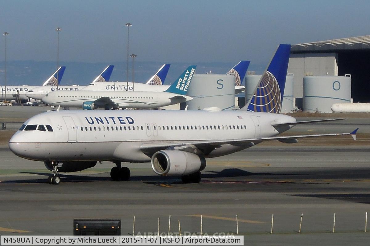 N458UA, 2000 Airbus A320-232 C/N 1163, At San Francisco
