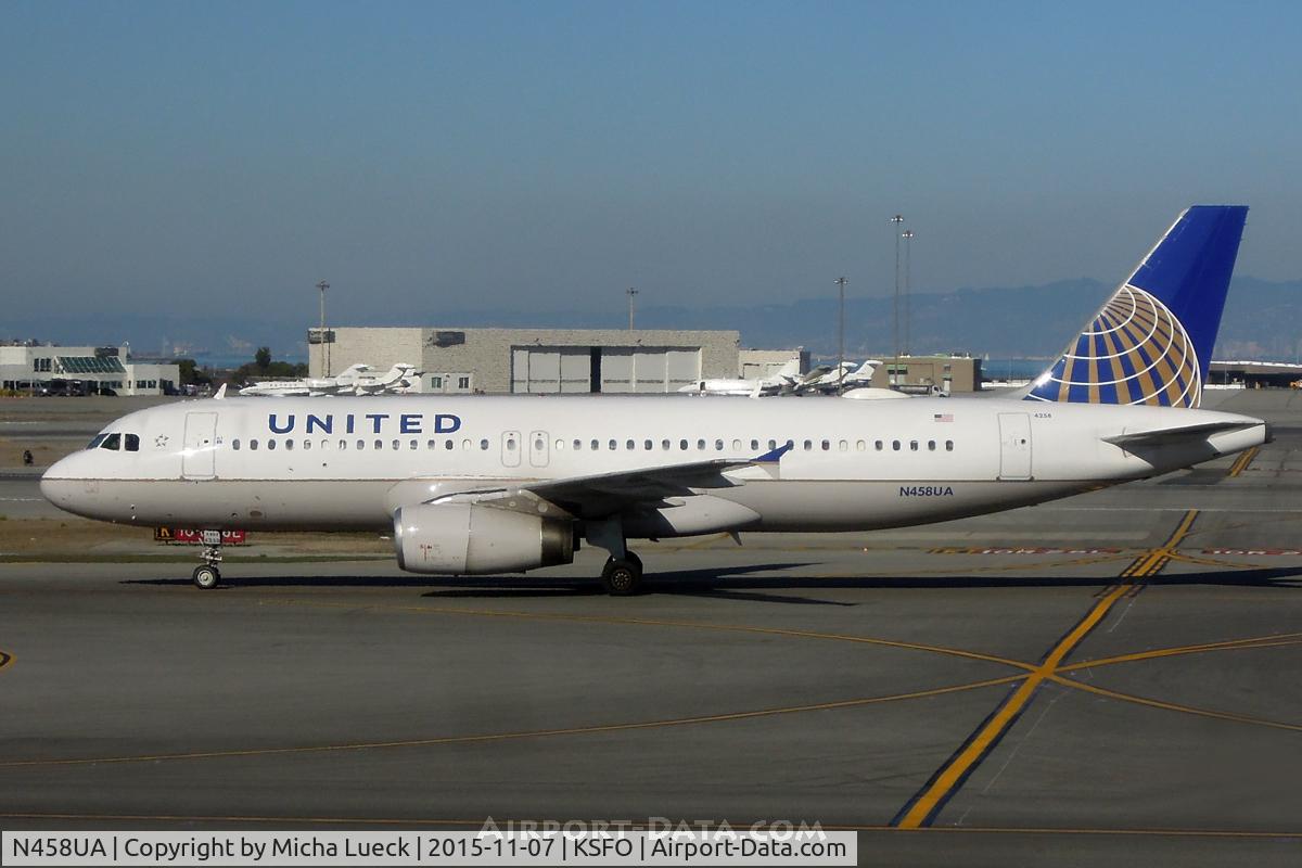 N458UA, 2000 Airbus A320-232 C/N 1163, At San Francisco