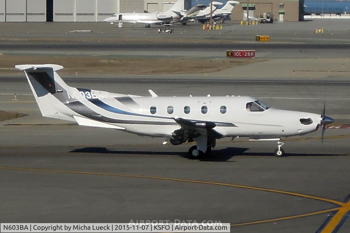 N603BA, 2015 Pilatus PC-12/47E C/N 1553, At San Francisco