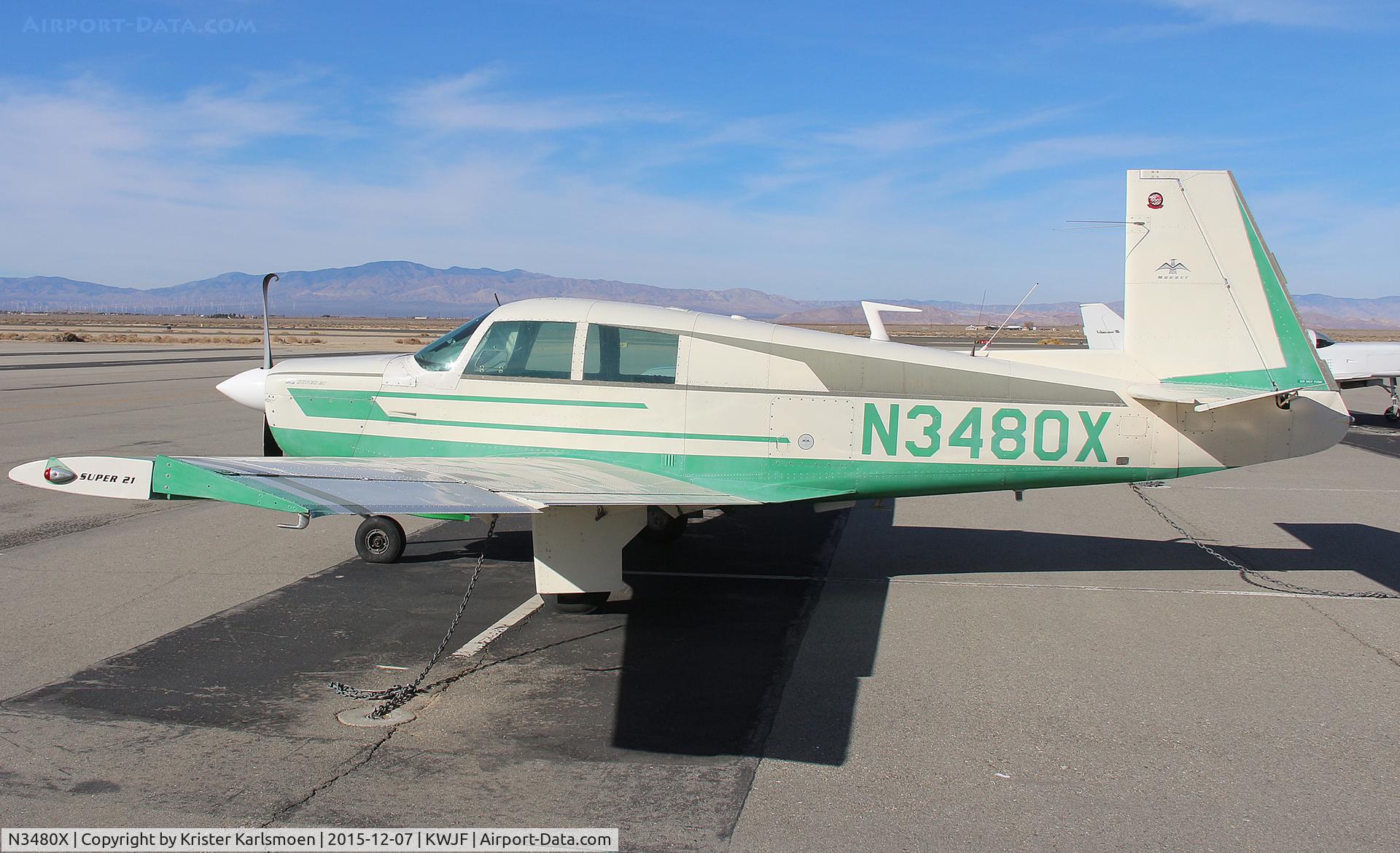 N3480X, 1966 Mooney M20E Super 21 C/N 1154, Propstriked.