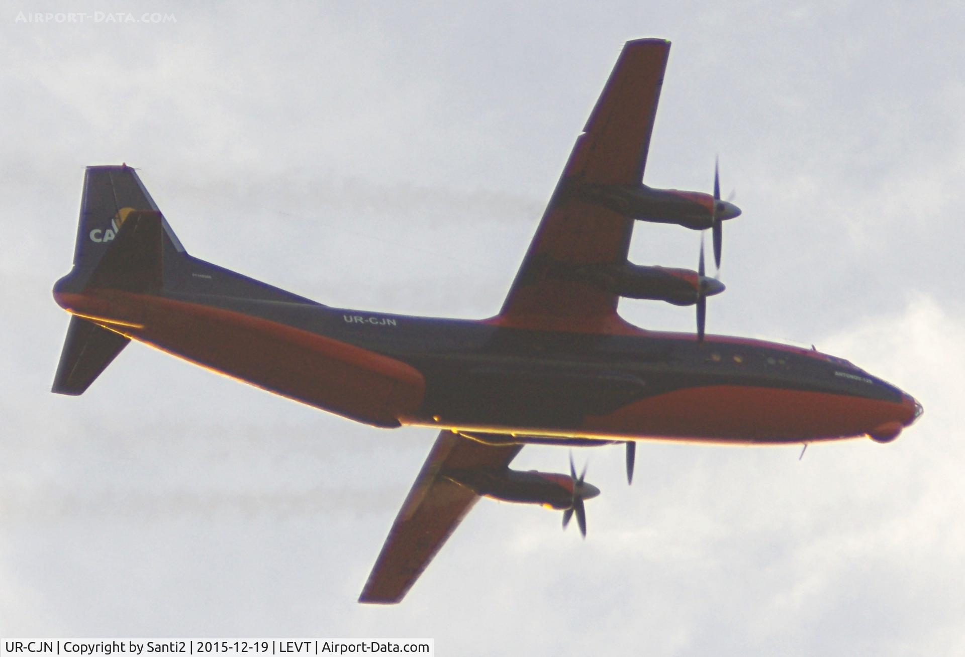 UR-CJN, 1971 Antonov An-12TB C/N 01348006, Taking off towards Santiago de Compostela (SCQ).