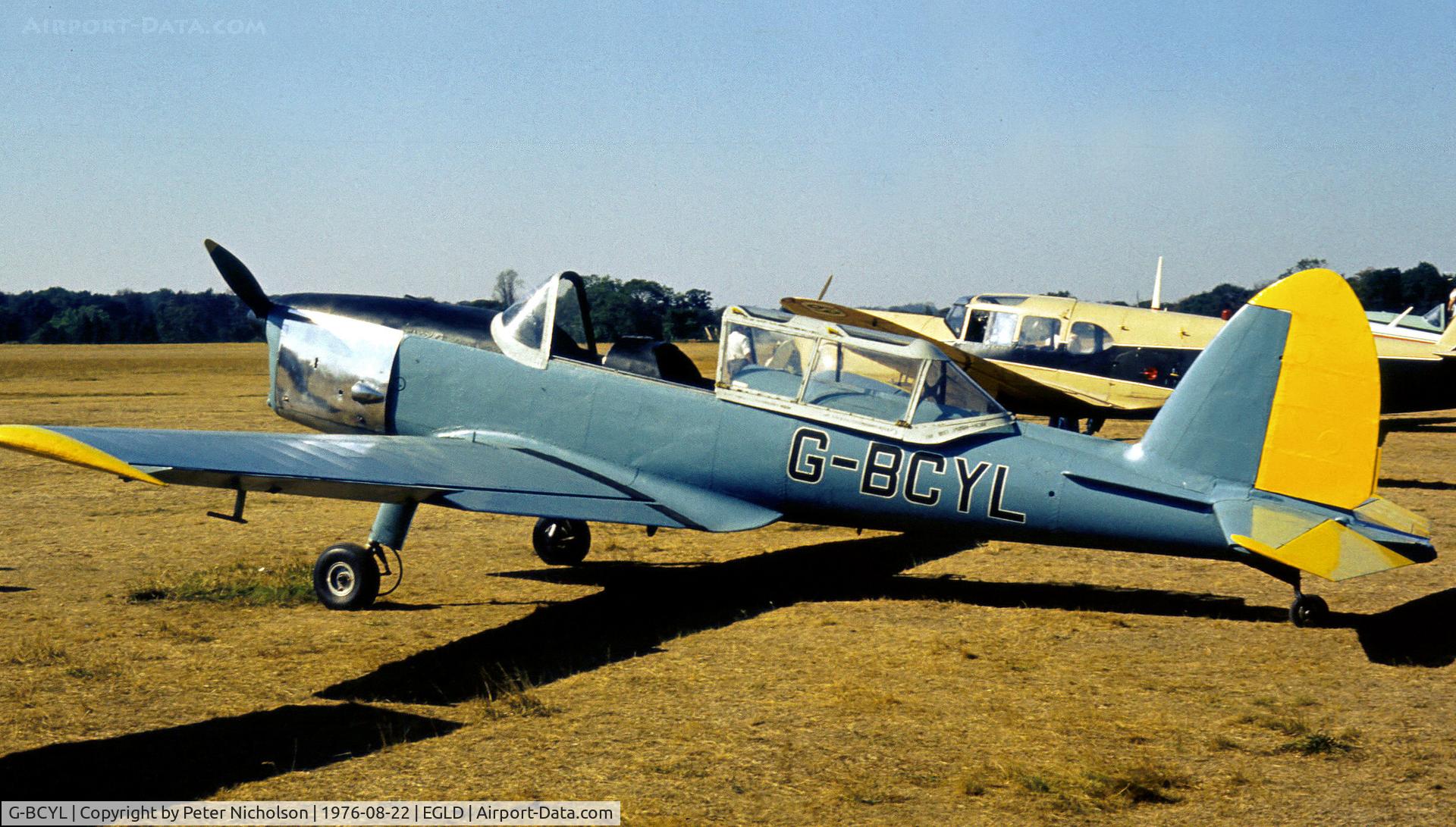 G-BCYL, 1952 De Havilland DHC-1 Chipmunk 22 C/N C1/0283, Chipmunk 22 as seen at Denham in the Summer of 1976.