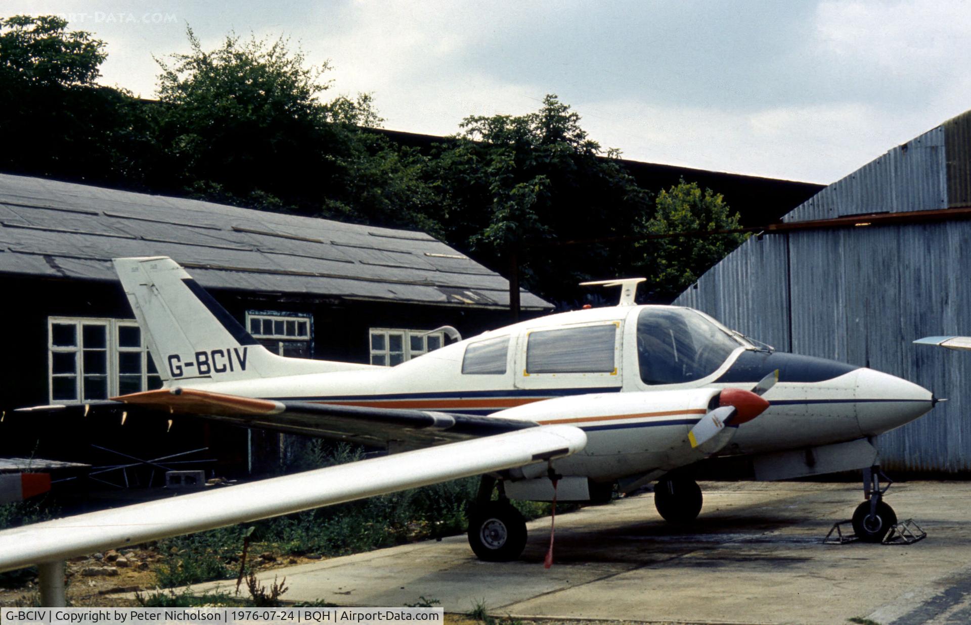 G-BCIV, 1965 Beagle B-206 Series 1 C/N B025, This Beagle B.206 was seen at Biggin Hill in the Summer of 1976.