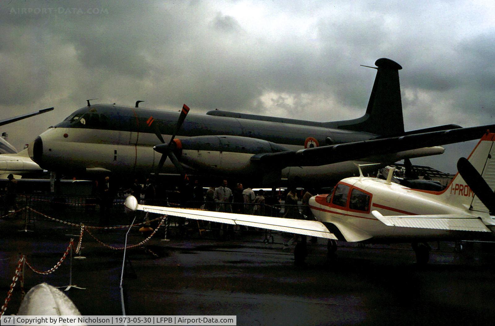 67, Breguet 1150 Atlantic C/N 67, Breguet Atlantic as displayed at the 1973 Paris Airshow at Le Bourget.