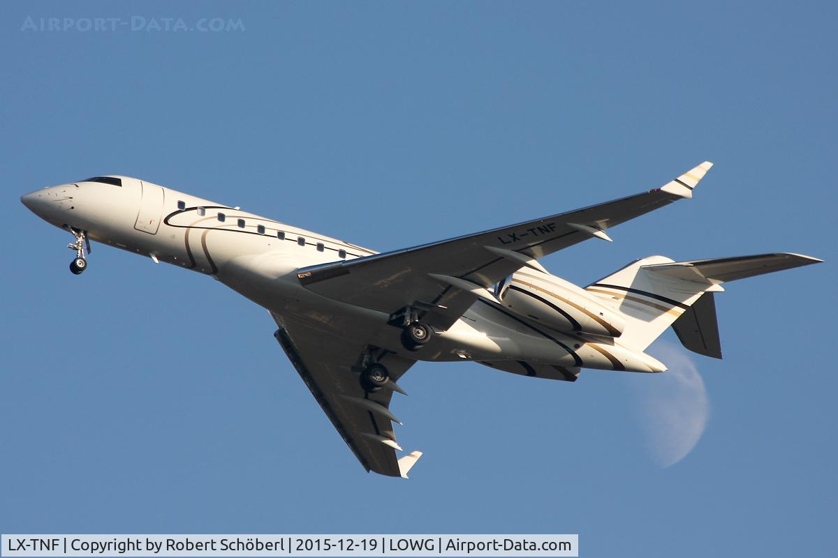 LX-TNF, 2008 Bombardier BD-700-1A10 Global Express C/N 9332, LX-TNF @ LOWG