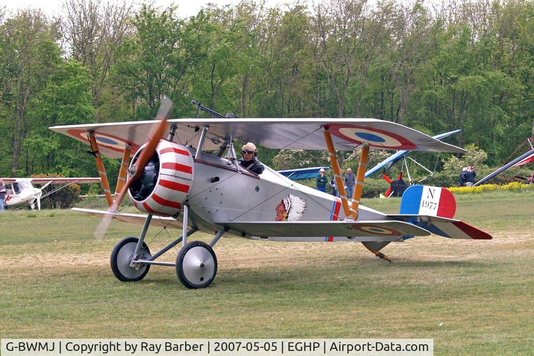 G-BWMJ, 1981 Nieuport 17 Scout Replica C/N PFA 121-12351, Nieuport 17/23 (Replica) [PFA 121-12351] Popham~G 05/05/2007
