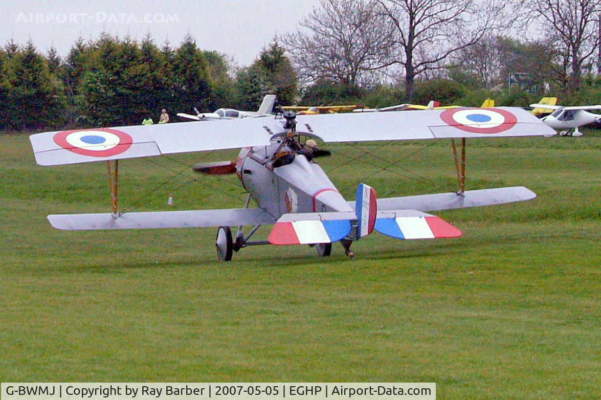 G-BWMJ, 1981 Nieuport 17 Scout Replica C/N PFA 121-12351, Nieuport 17/23 (Replica) [PFA 121-12351] Popham~G 05/05/2007