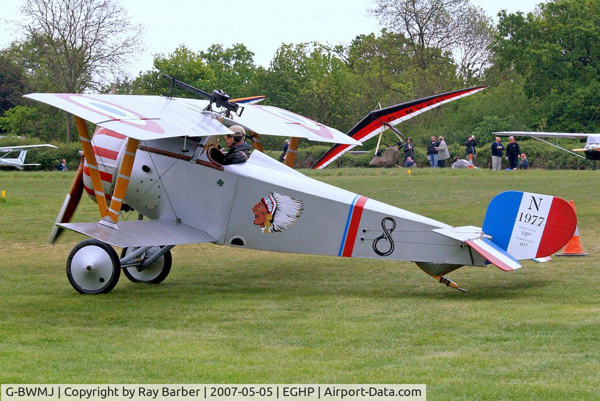 G-BWMJ, 1981 Nieuport 17 Scout Replica C/N PFA 121-12351, Nieuport 17/23 (Replica) [PFA 121-12351] Popham~G 05/05/2007