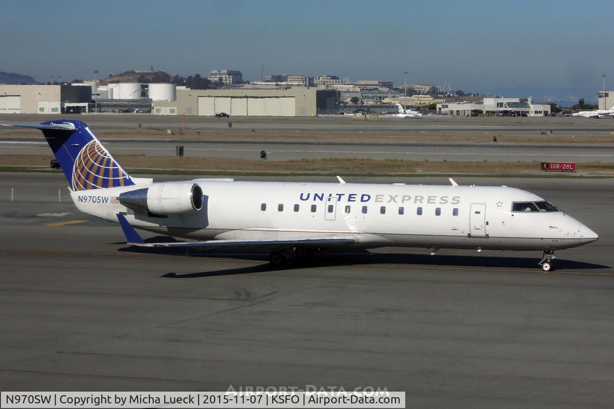 N970SW, 2003 Bombardier CRJ-200ER (CL-600-2B19) C/N 7881, At San Francisco