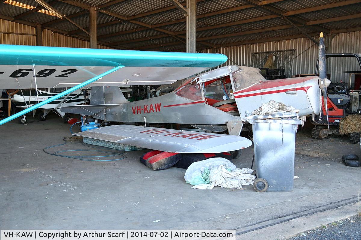 VH-KAW, 1956 Auster J-1N Alpha C/N 3361, Dismantled at The Oaks airfield 2nd July 2014