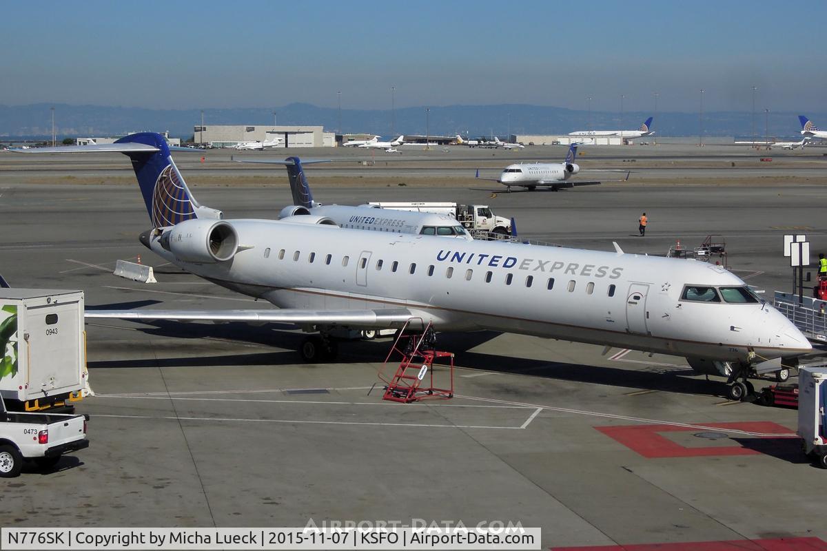 N776SK, 2006 Bombardier CRJ-700 (CL-600-2C10) Regional Jet C/N 10241, At San Francisco