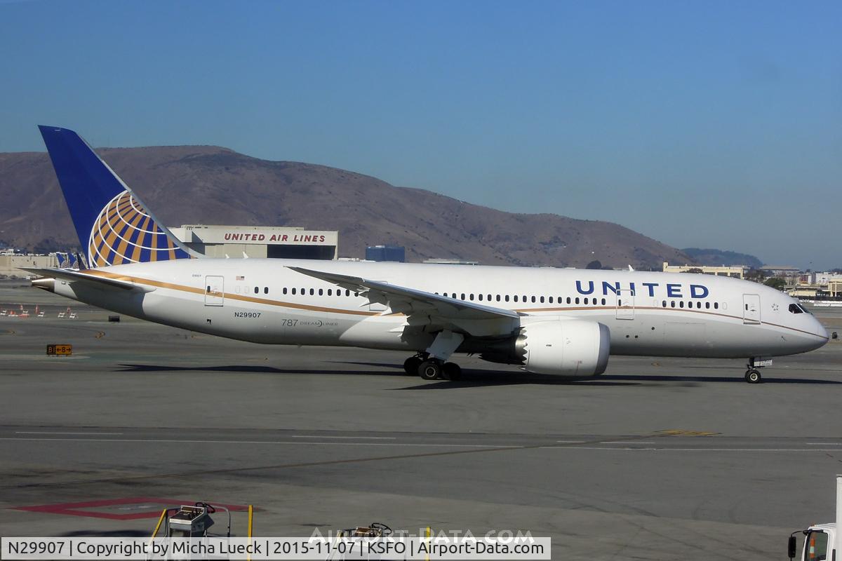 N29907, 2013 Boeing 787-8 Dreamliner C/N 34830, At San Francisco
