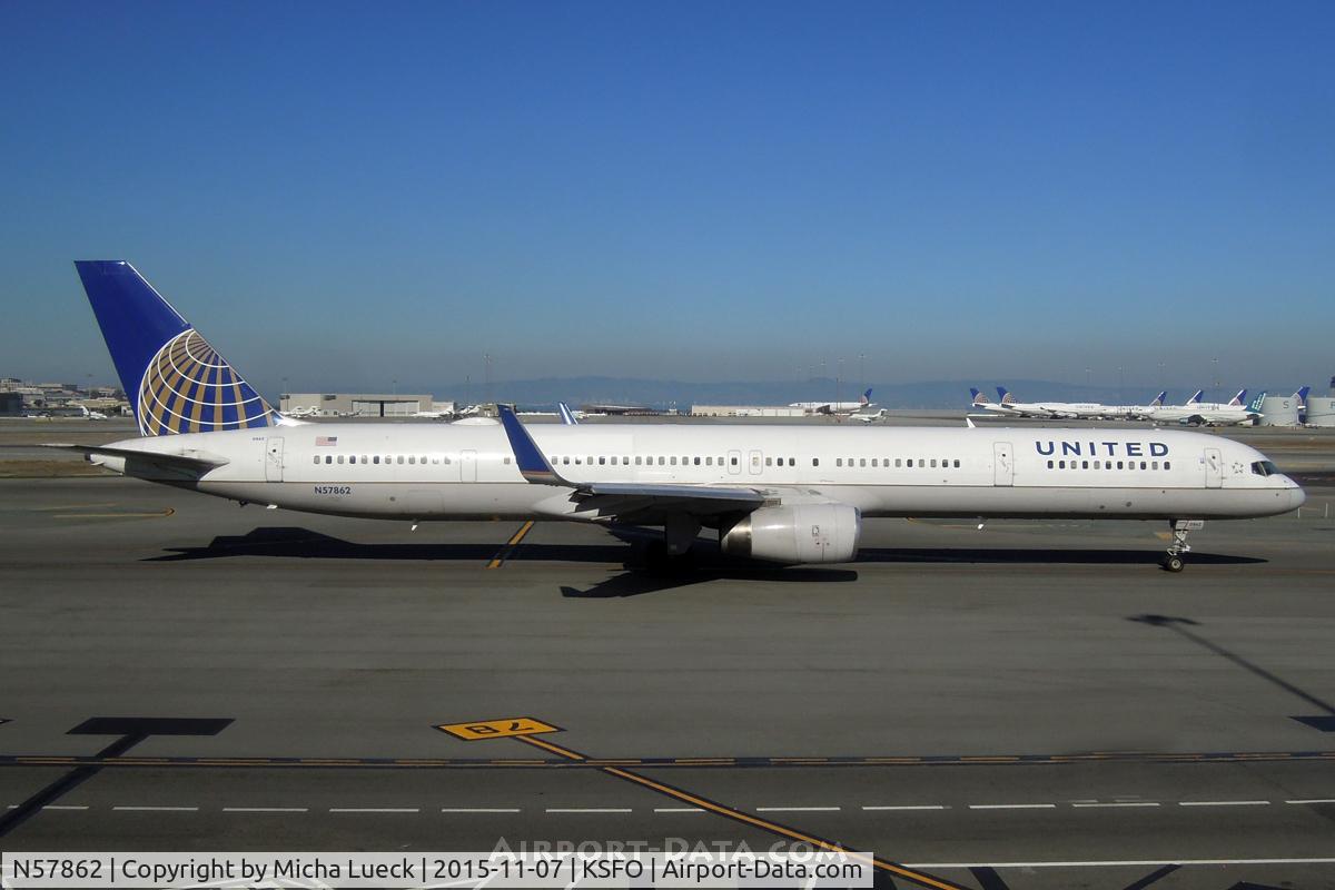 N57862, 2001 Boeing 757-33N C/N 32586, At San Francisco