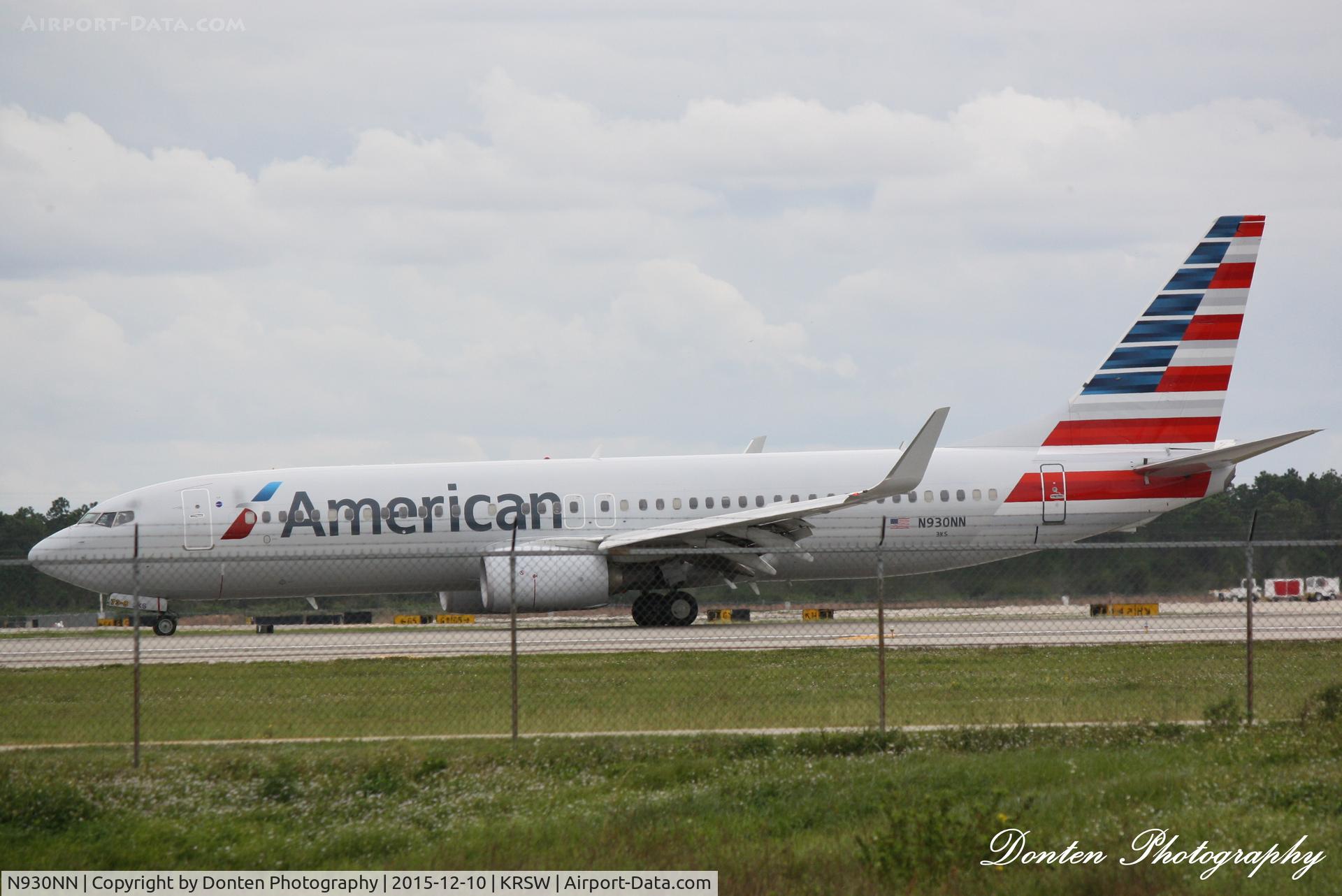 N930NN, 2013 Boeing 737-823 C/N 33487, American Flight 1276 (N930NN) arrives at Southwest Florida International Airport following flight from Dallas/Fort Worth International Airport