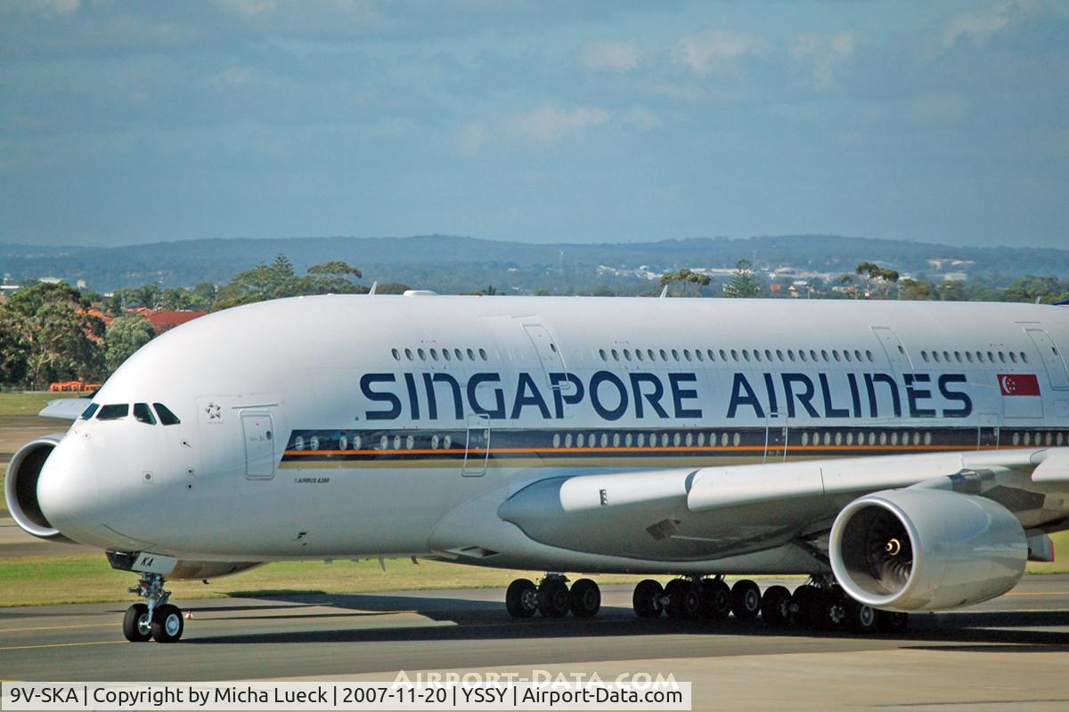 9V-SKA, 2007 Airbus A380-841 C/N 003, At Sydney