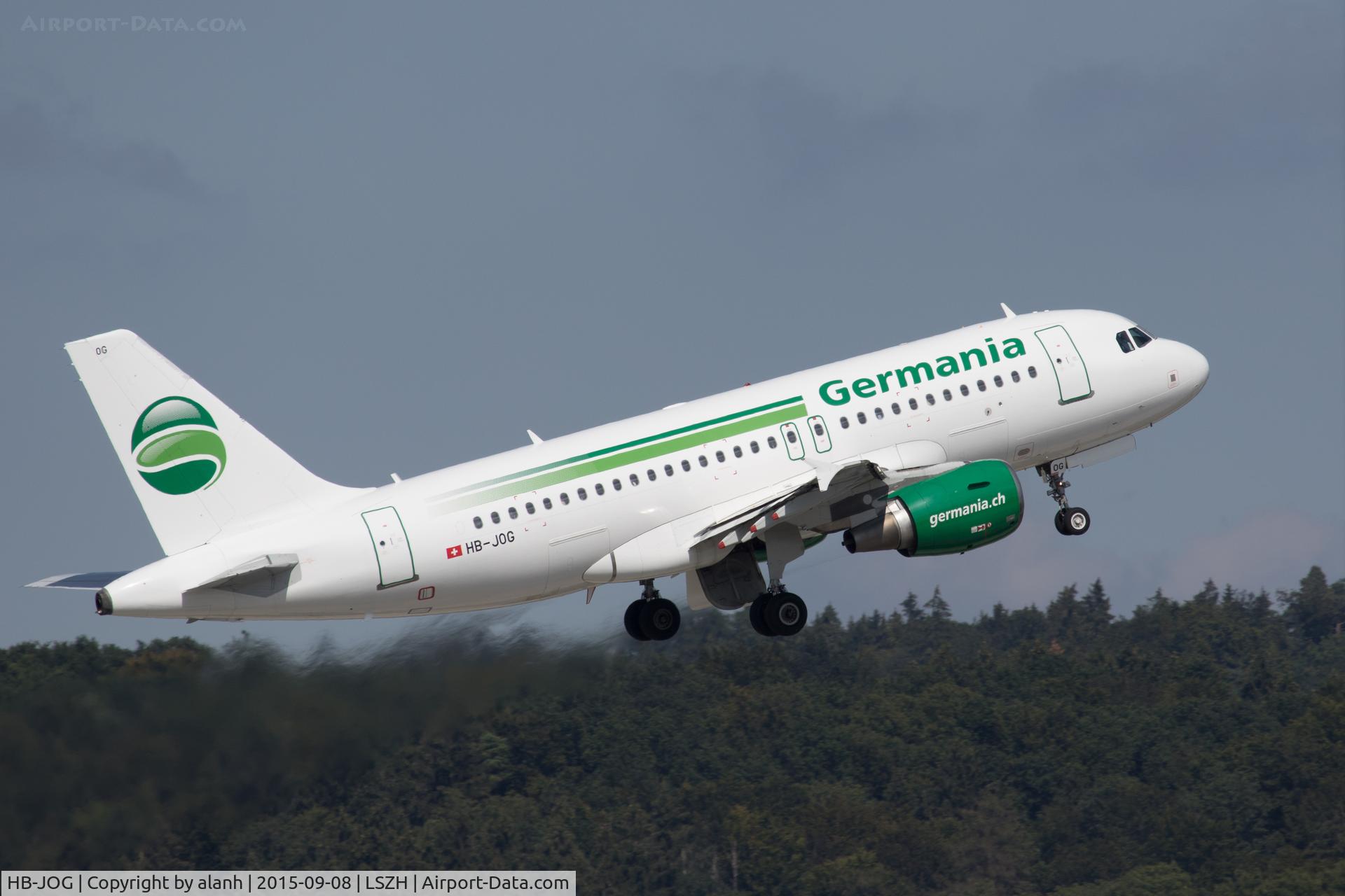 HB-JOG, 2009 Airbus A319-112 C/N 3818, Departing Zurich