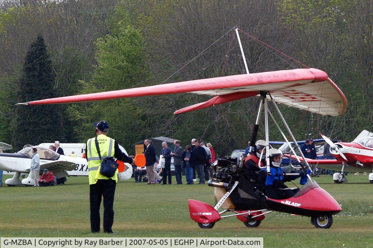 G-MZBA, 1996 Mainair Blade 912 C/N 1068-0296-7-W870, Mainair Blade 912 [1068-0296-7-W870] Popham~G 05/05/2007