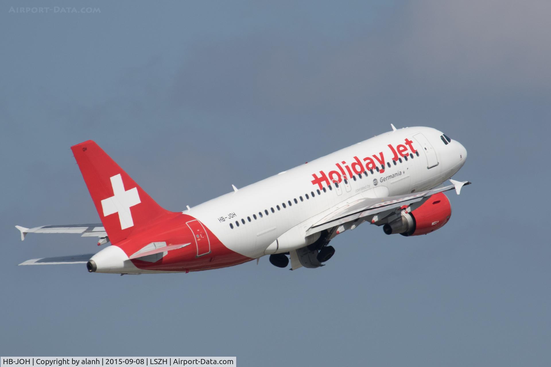 HB-JOH, 2008 Airbus A319-112 C/N 3589, Departing Zurich
