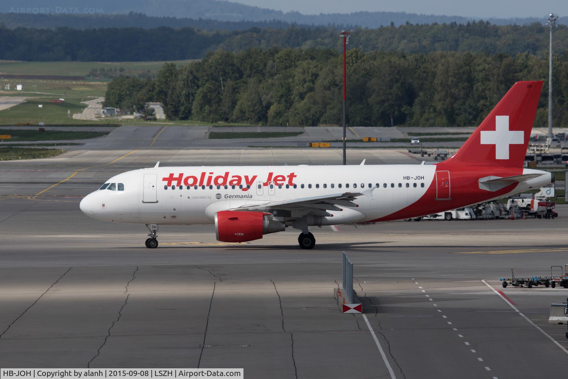HB-JOH, 2008 Airbus A319-112 C/N 3589, Taxying at Zurich