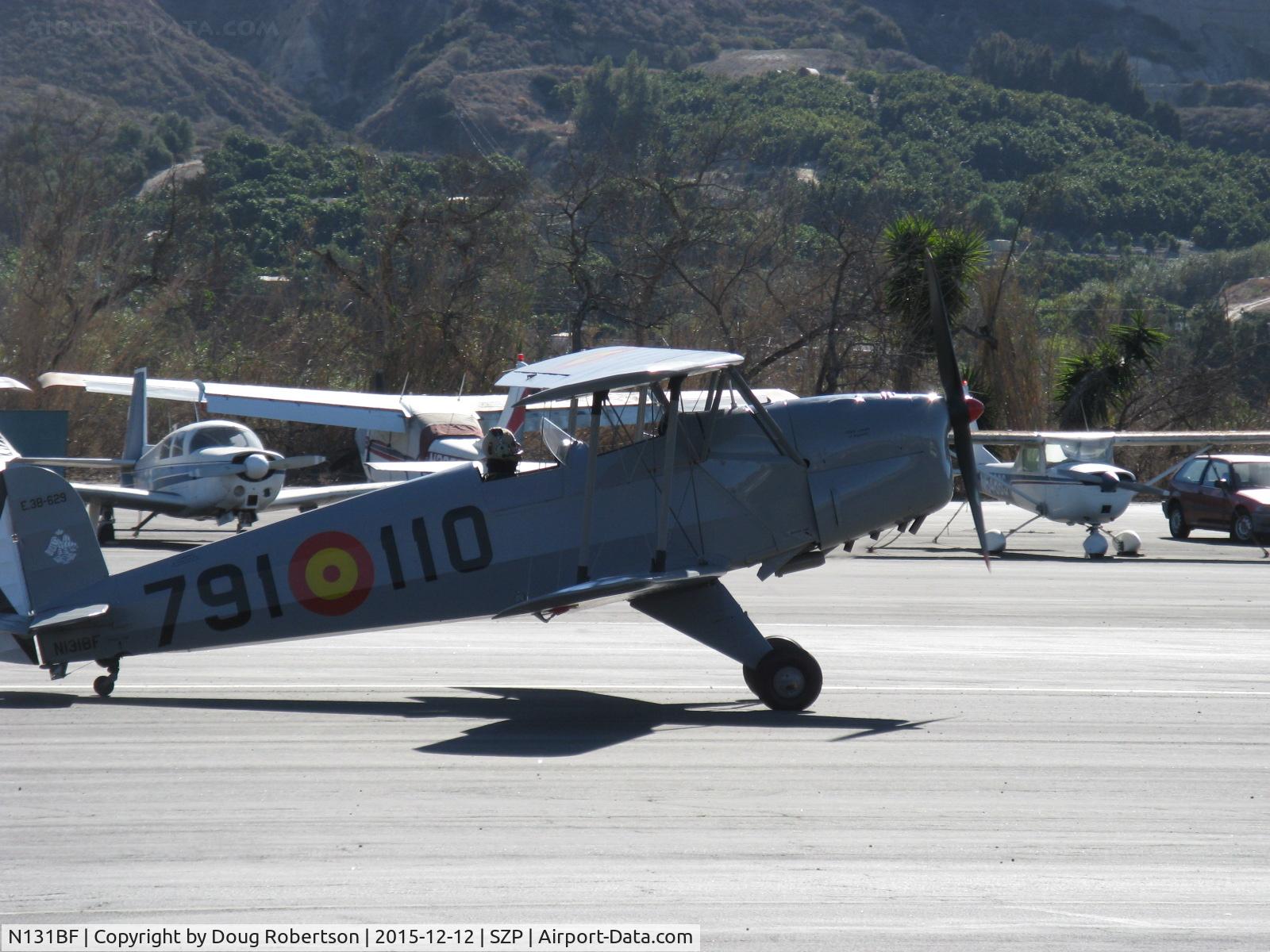 N131BF, 1963 CASA 1-131 Jungmann C/N E3B-629, 1963 C.A.S.A. 1.131 BUCKER JUNGMANN, E.N.M.A. GIV Series, Spain built Experimental Exhibition class, taxi back