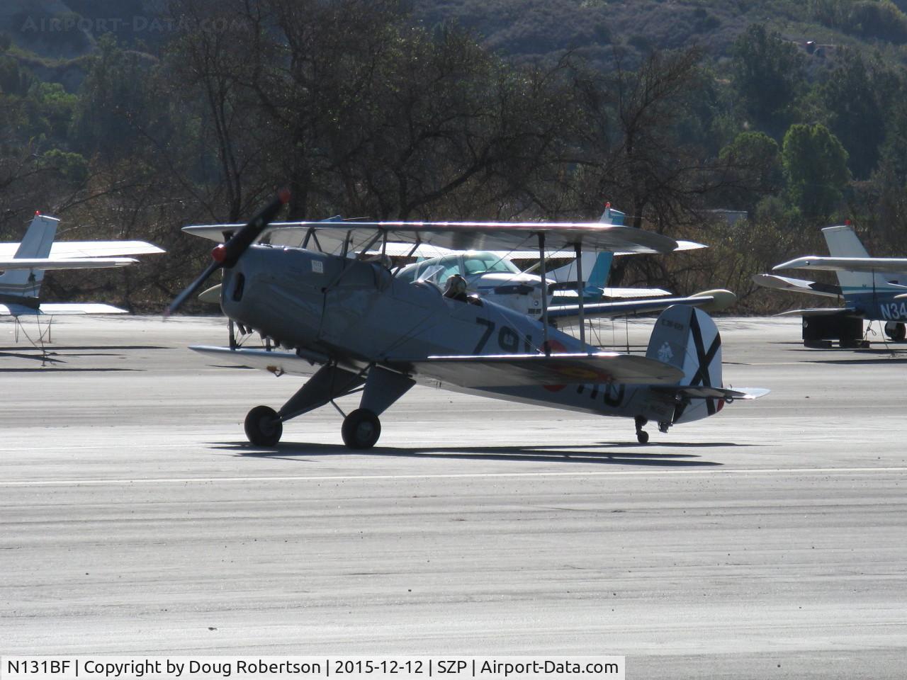 N131BF, 1963 CASA 1-131 Jungmann C/N E3B-629, 1963 C.A.S.A. 1.131 BUCKER JUNGMANN, E.N.M.A. GIV Series, Spain-built Experimental Exhibition class, landing roll Rwy 04