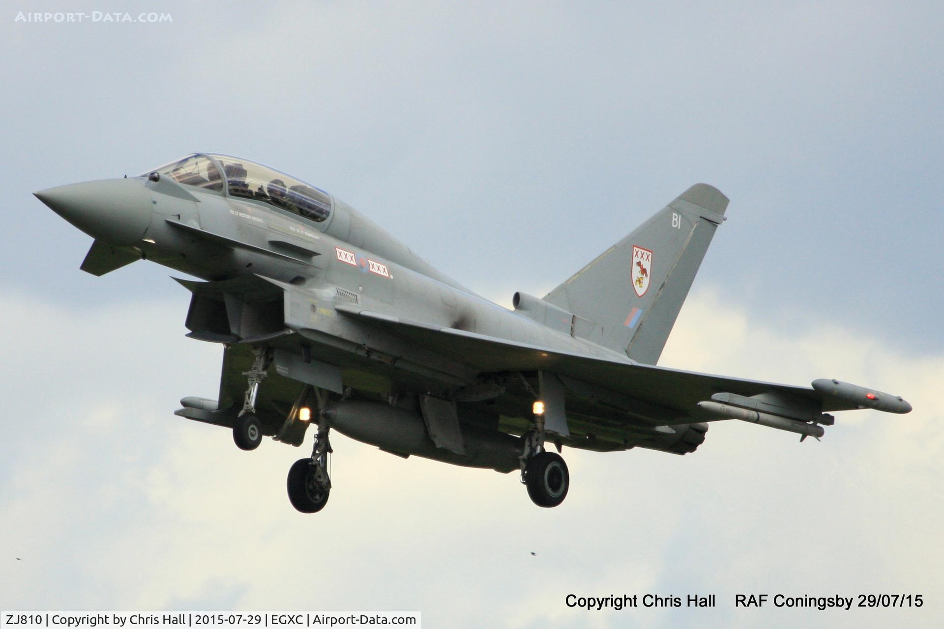 ZJ810, Eurofighter EF-2000 Typhoon T1 C/N 0033/BT011, RAF 29 Sqn