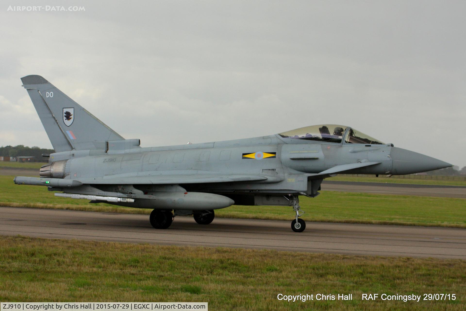 ZJ910, 2007 Eurofighter EF-2000 Typhoon FGR4 C/N 0037/BS001, RAF 11(F) Sqn