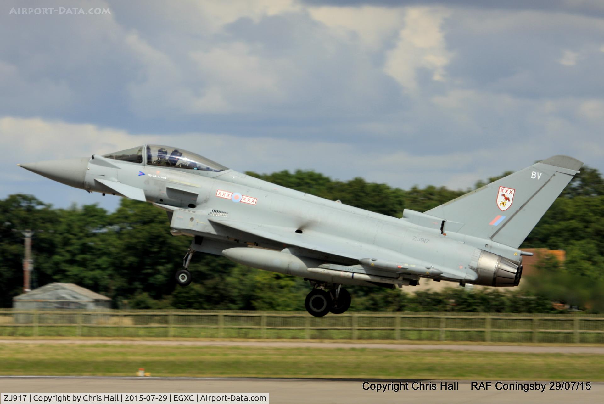 ZJ917, 2005 Eurofighter EF-2000 Typhoon FGR4 C/N 0059/BS008, RAF 29 Sqn