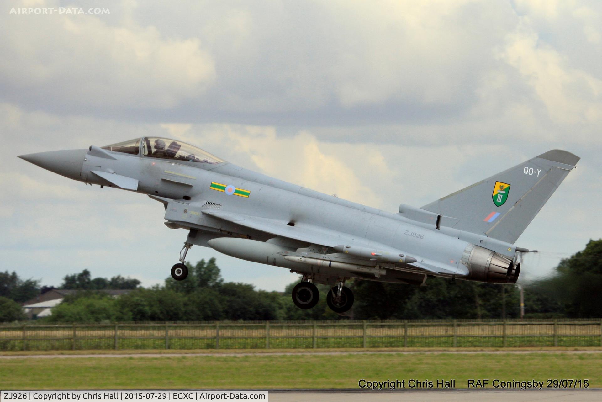 ZJ926, 2006 Eurofighter EF-2000 Typhoon FGR4 C/N 0083/BS017, RAF 3 Sqn