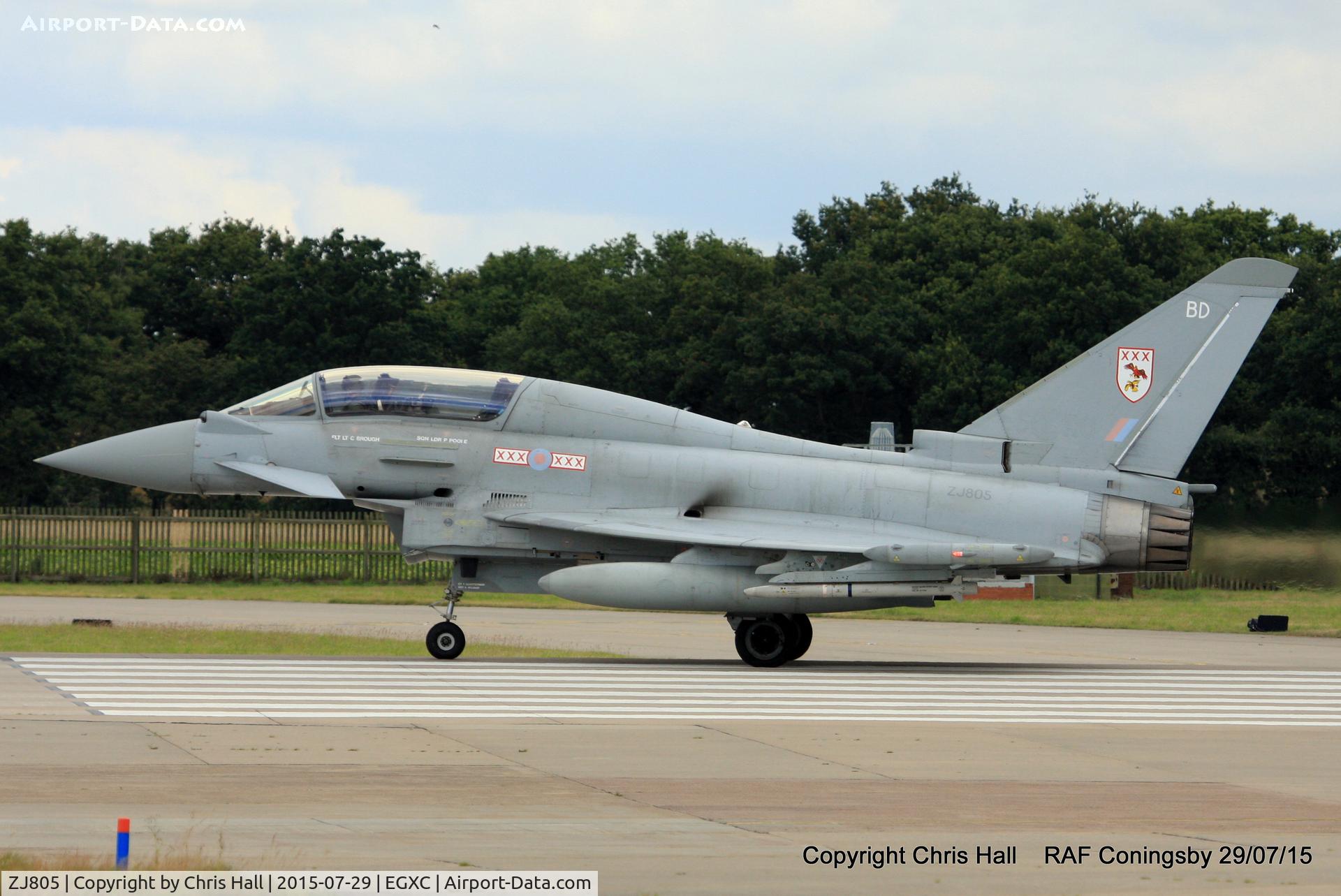 ZJ805, 2004 Eurofighter EF-2000 Typhoon T1 C/N 0019/BT006, RAF 29 Sqn