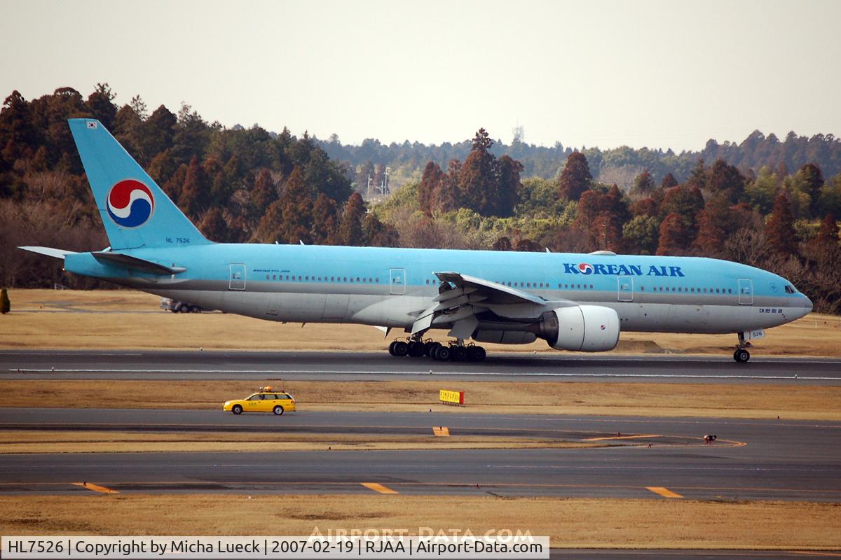 HL7526, 1988 Boeing 777-2B5/ER C/N 27947, At Narita