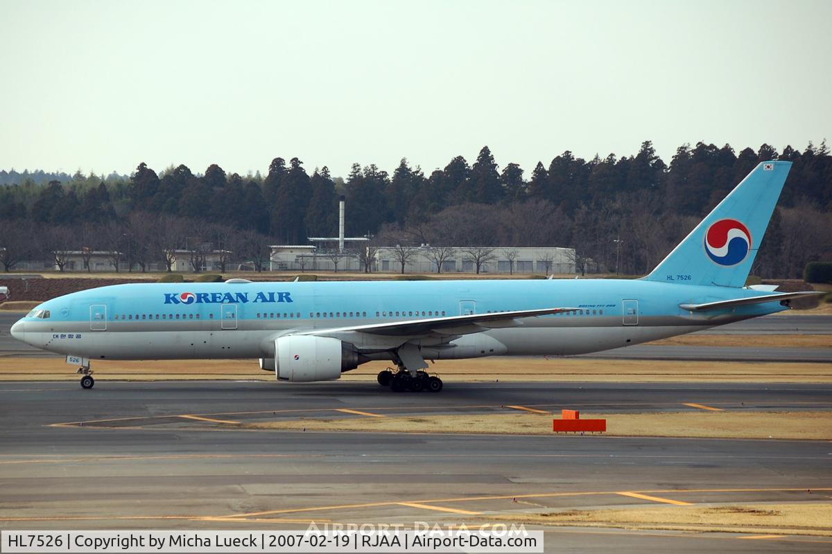 HL7526, 1988 Boeing 777-2B5/ER C/N 27947, At Narita